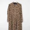 BiBa Dress Logo Printed Long Sleeved With Collar 12