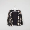Black & Gold Sequin Cropped Jacket Xs/S