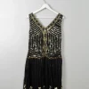 Black & Gold Vintage Style 1920’s  Flapper Dress 12