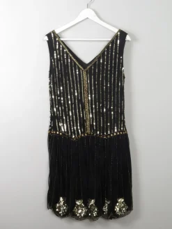 Black & Gold Vintage Style 1920’s  Flapper Dress 12