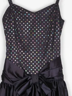 Black & Polka Dot Corset Party Dress S