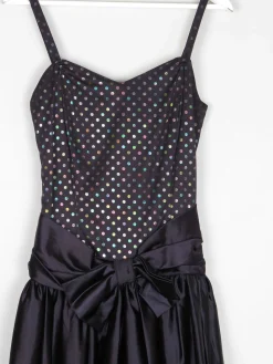 Black & Polka Dot Corset Party Dress S