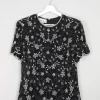 Black & White Beaded Vintage Top S