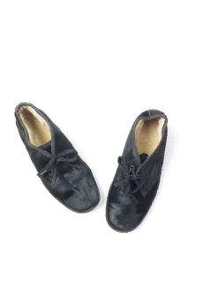 Black Cowhide Desert Style Shoes/Boots 5/38