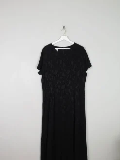 Black Jacquard Vintage Laura Ashley Dress XL Unowrn