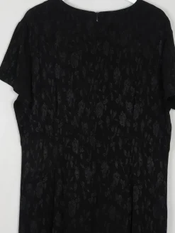 Black Jacquard Vintage Laura Ashley Dress XL Unowrn