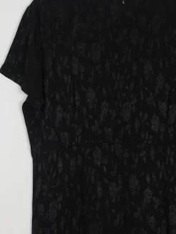 Black Jacquard Vintage Laura Ashley Dress XL Unowrn