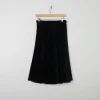 Black Velvet Vintage Full Skirt Midi S 28"