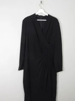 Black Vintage Draped Dress M