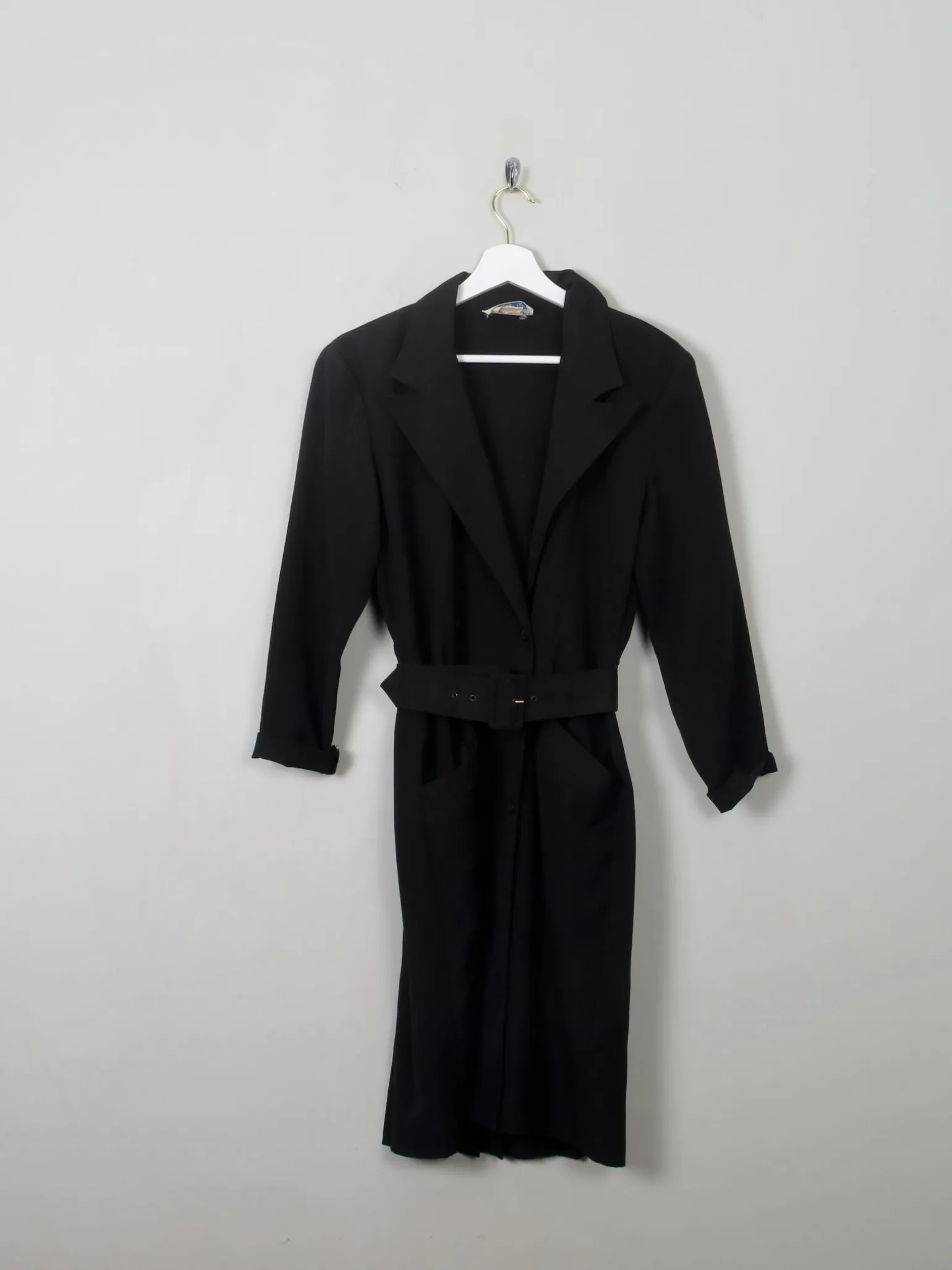 Black Vintage Shirt Dress S