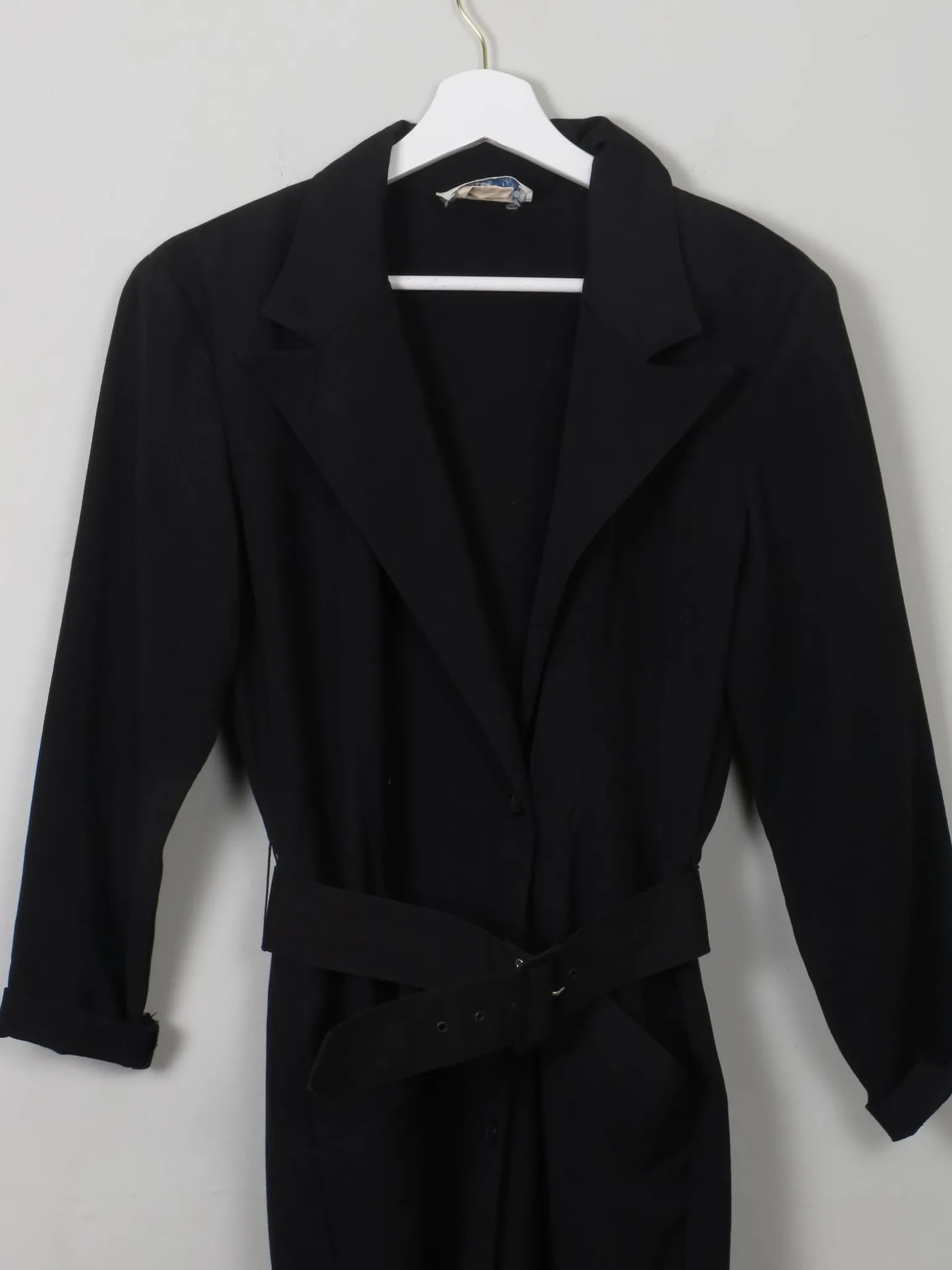 Black Vintage Shirt Dress S