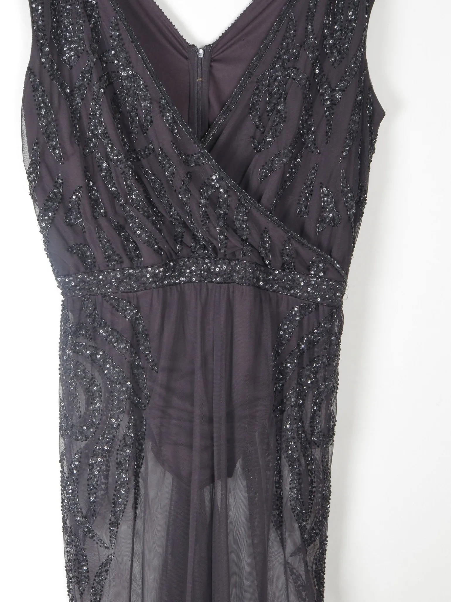 Black Vintage Style Beaded & Body Suit/ Jumpsuit L
