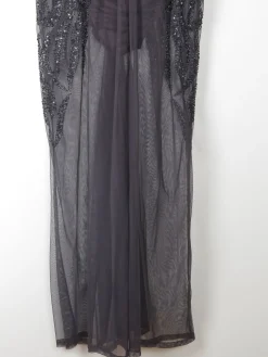 Black Vintage Style Beaded & Body Suit/ Jumpsuit L