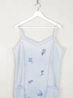 Blue Denim Vintage Embroidered Dress L/XL