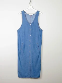 Blue Vintage Denim Dungaree Style Dress S/M