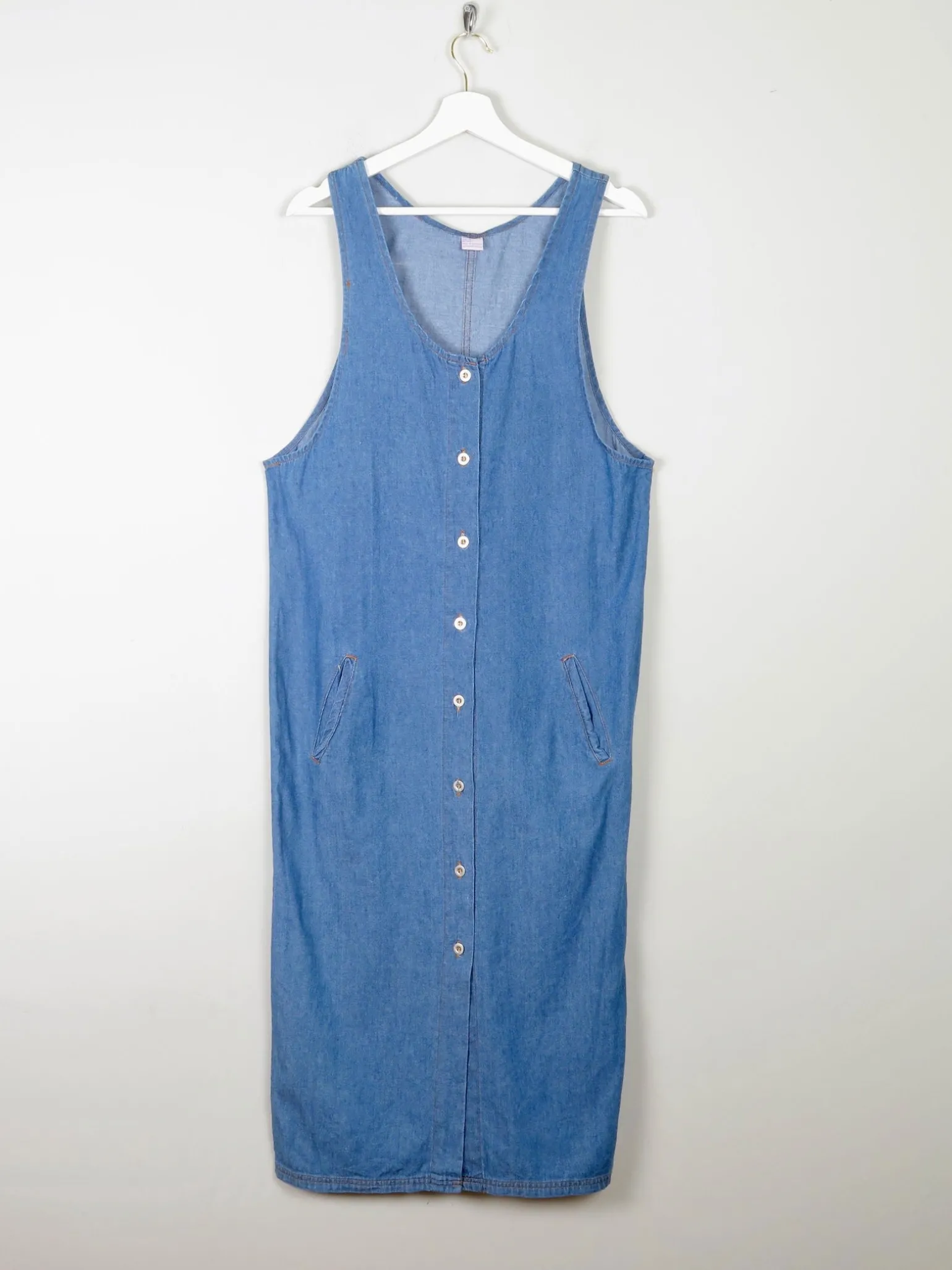 Blue Vintage Denim Dungaree Style Dress S/M