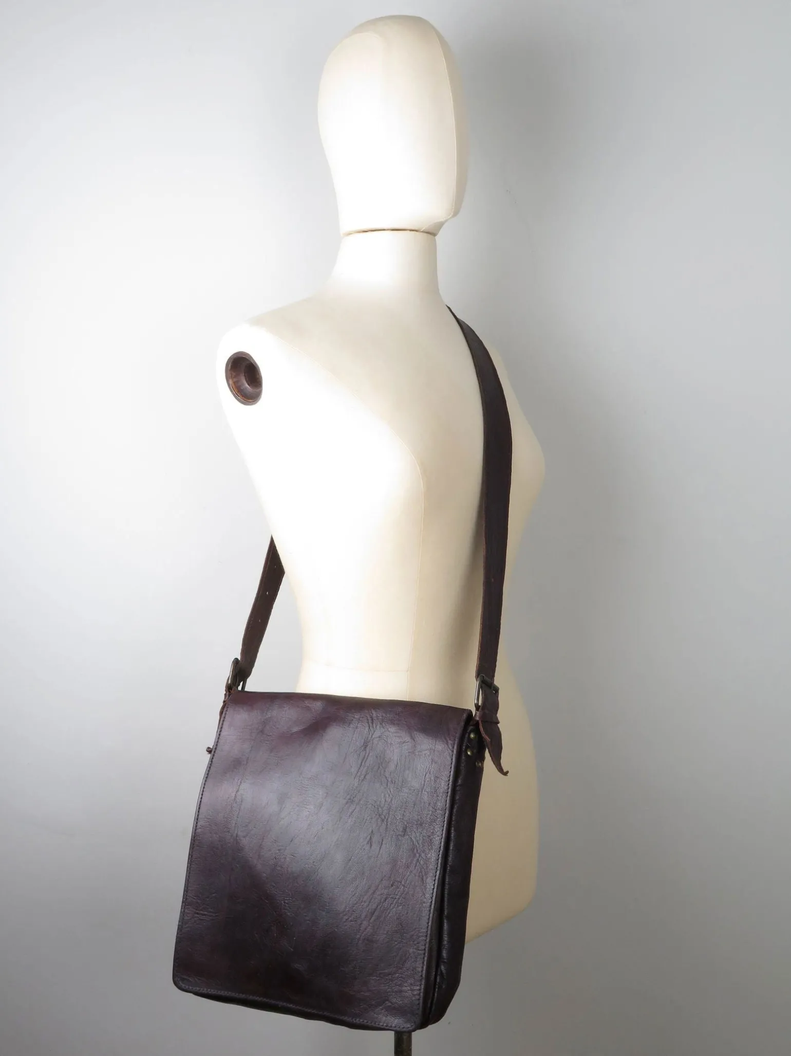 Brown Leather Messenger Bag