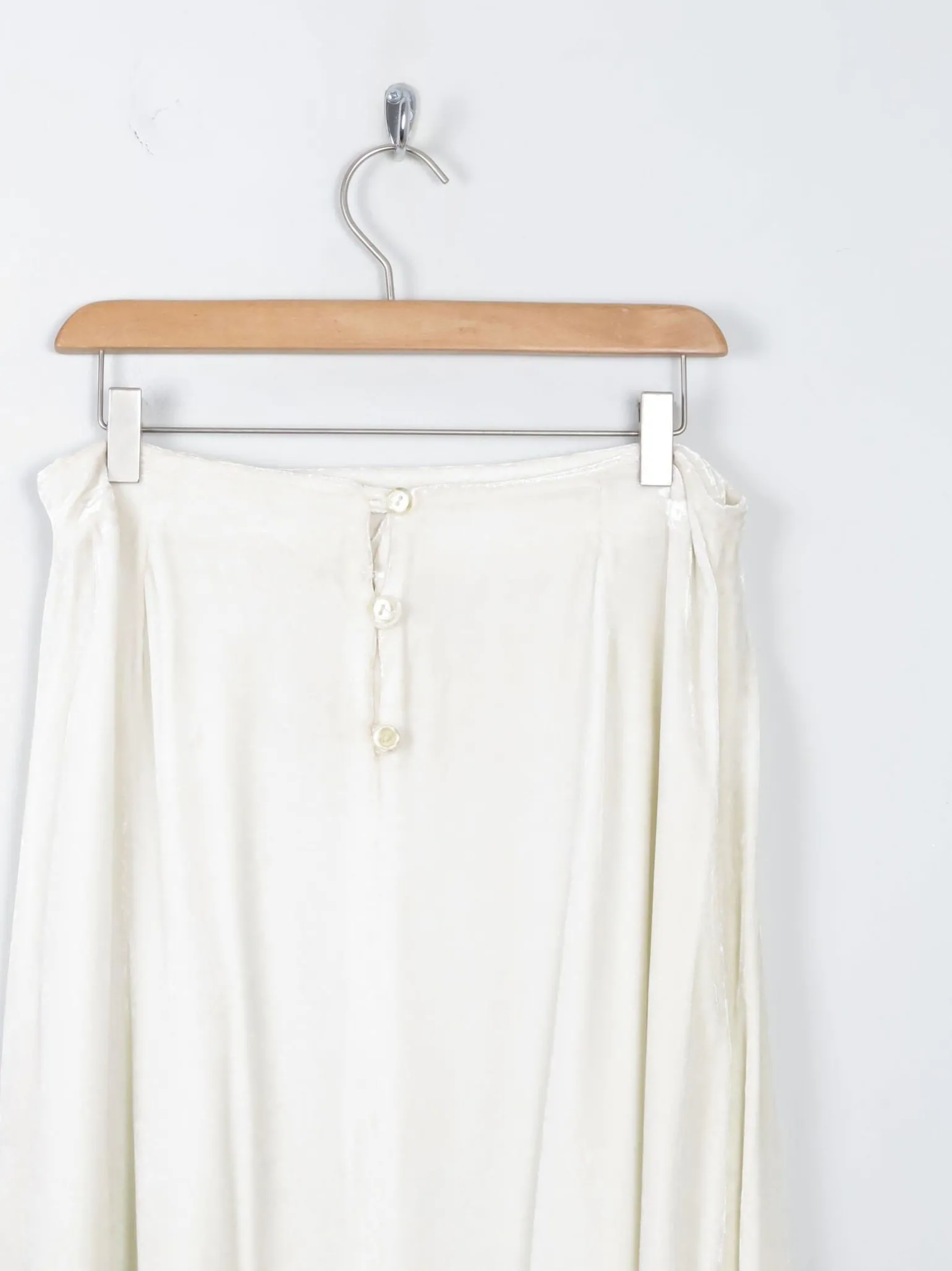 Cream Velvet Vintage John Rocha Midi Skirt M