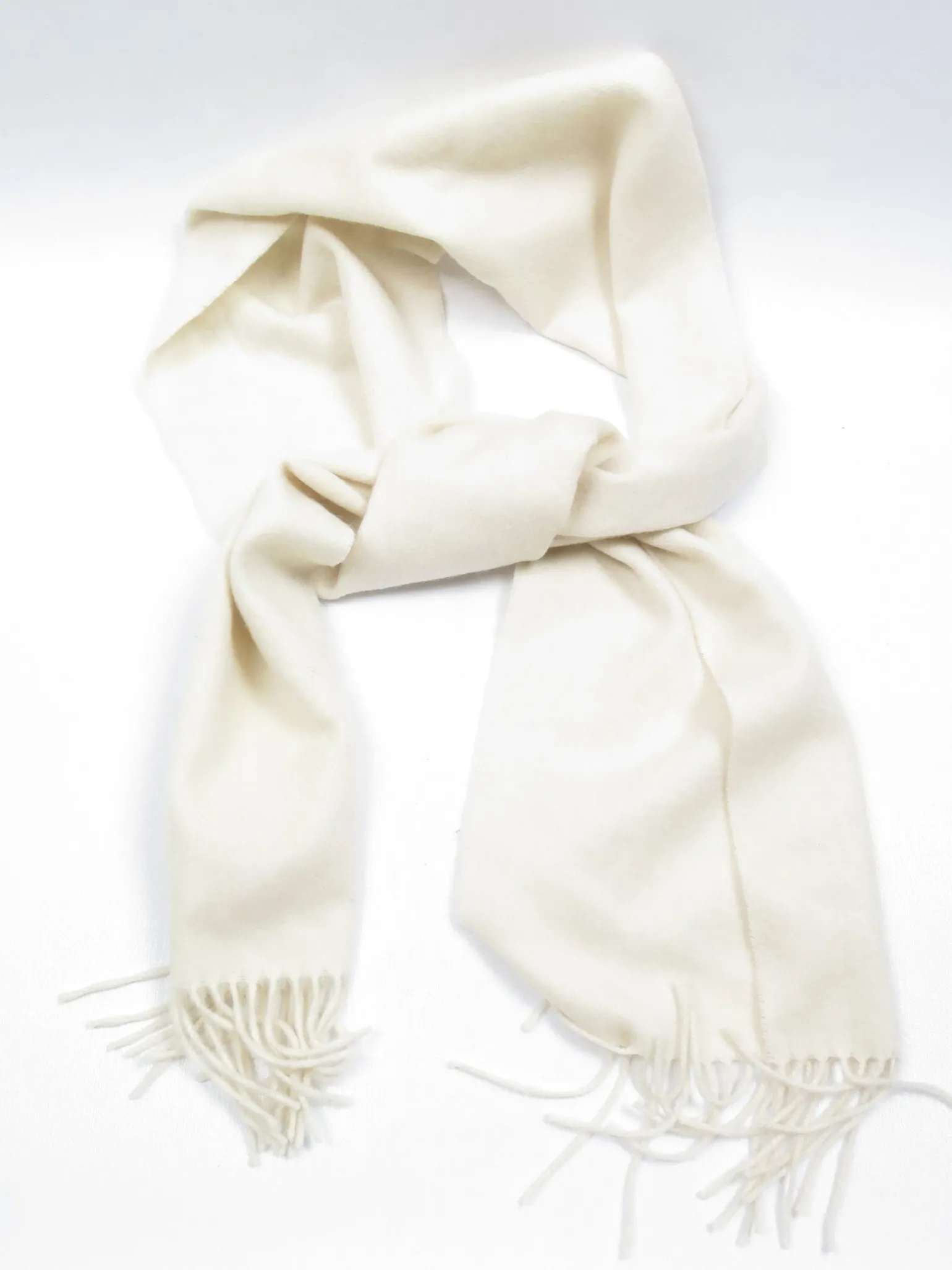 Cream Vintage Cashmere Mix Scarf
