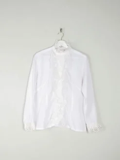 Cream Vintage Romantic Blouse S/M