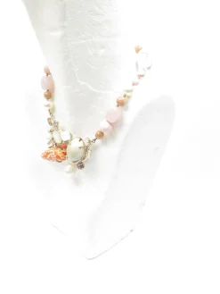 Designer Phillipe Ferrandis Shell & Semi Precious Stones Necklace