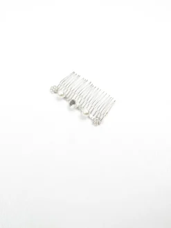 Diamanté /Pearl & Silver Hair Comb