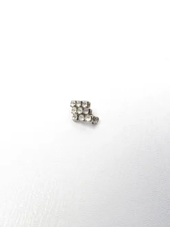 Diamanté Silver Coloured Small Brooch