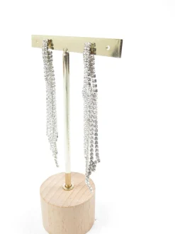Diamanté Statement Long Earrings New