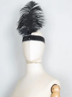 Flapper 1920s Style Feather & Sequin Headpiece Headband