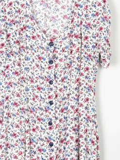Floral Vintage Midi Button Down Tea Dress M/L