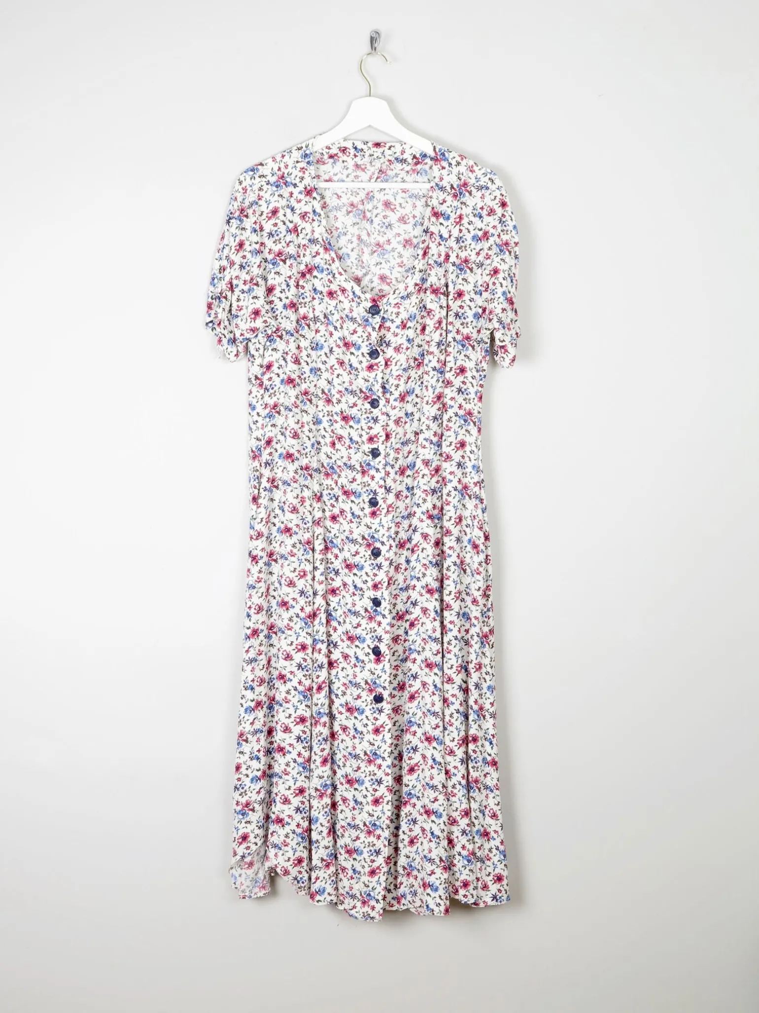 Floral Vintage Midi Button Down Tea Dress M/L