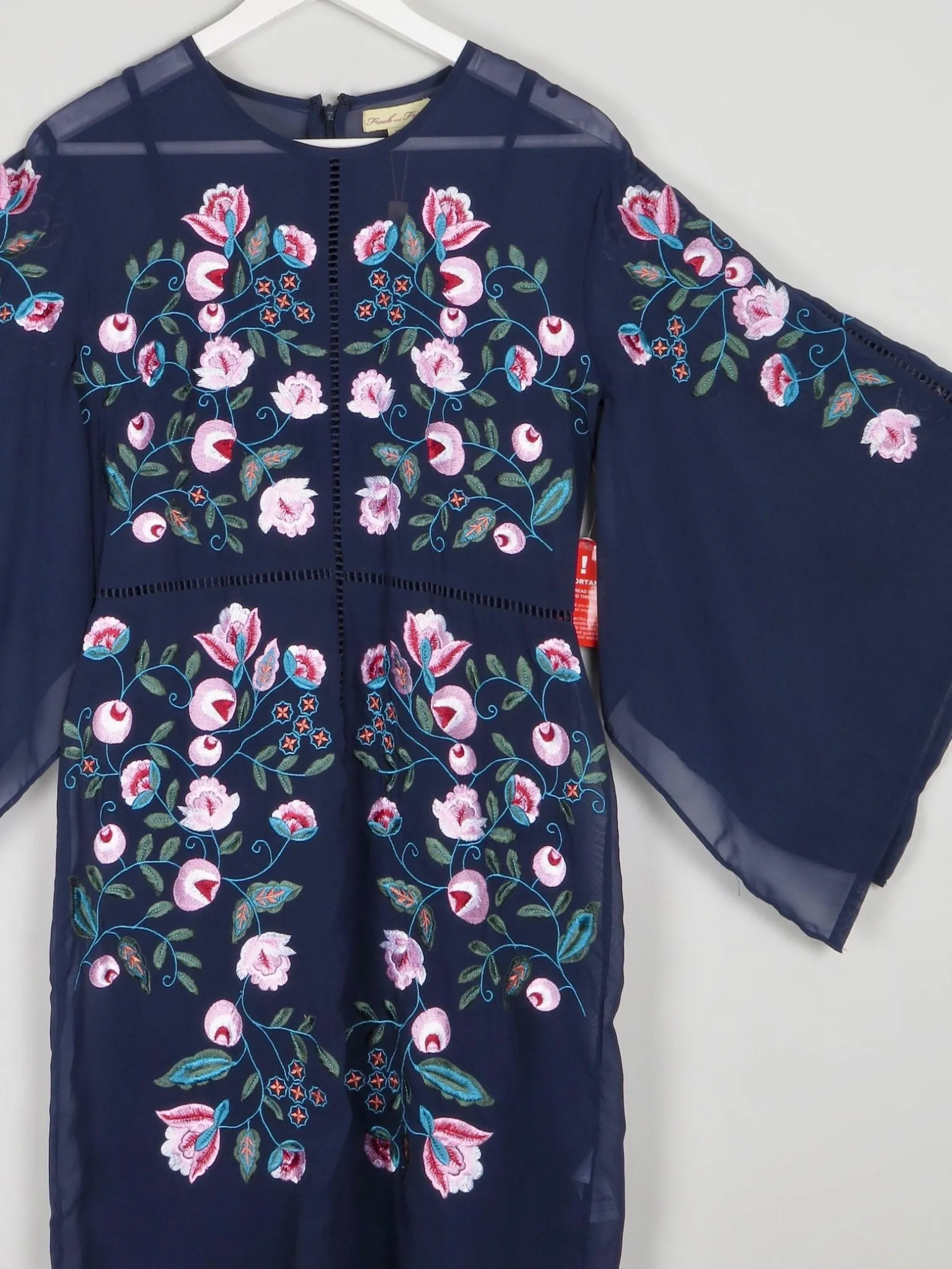 Frock & Frill Navy Embroidered Dress 10