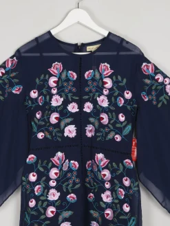 Frock & Frill Navy Embroidered Dress 10