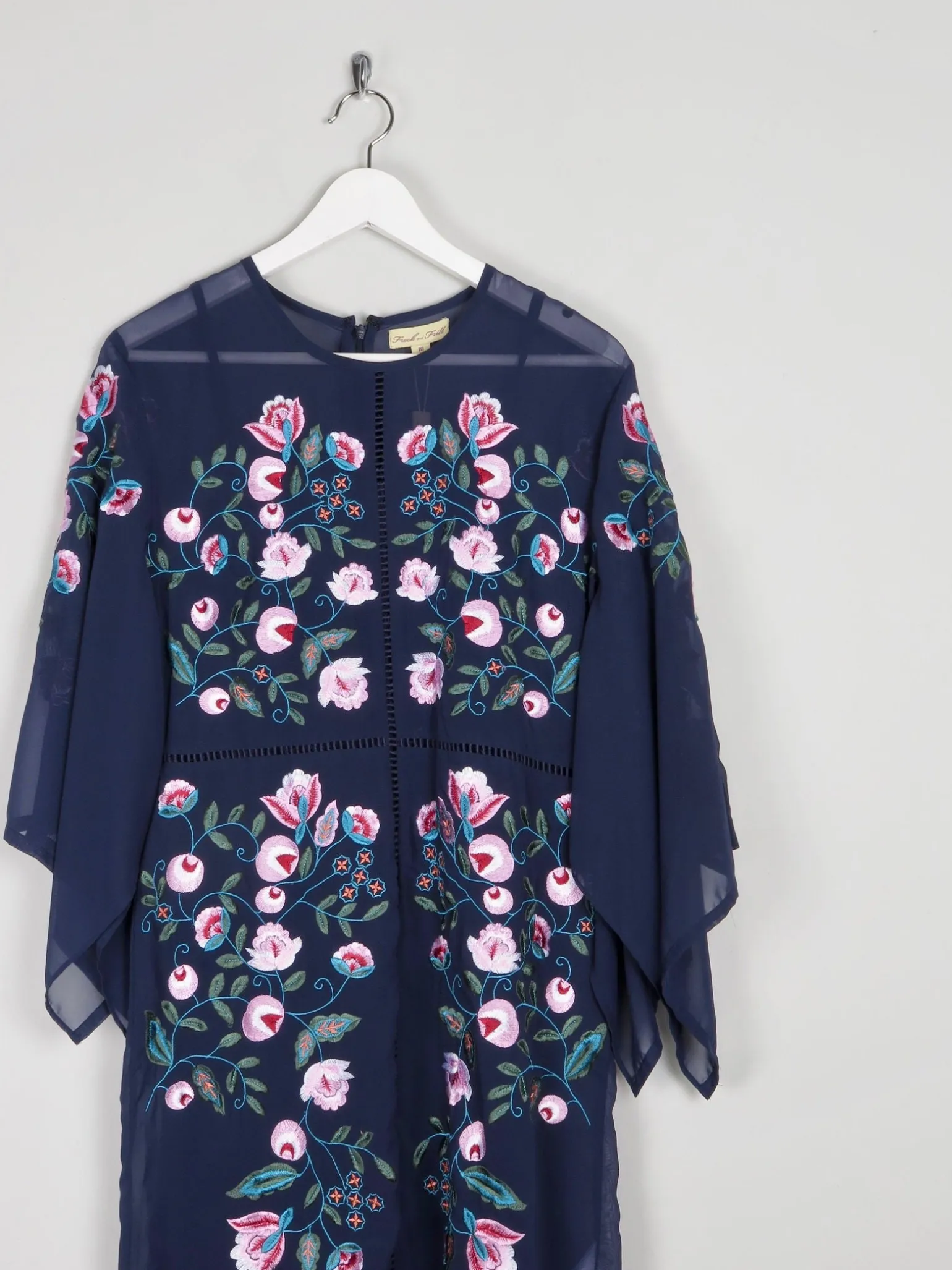 Frock & Frill Navy Embroidered Dress 10