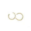 Gold Coloured Hoop Chain Style Earrings
