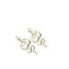 Gold Metal Snake Earrings