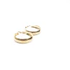 Gold Metal Wide Hoop Earrings New