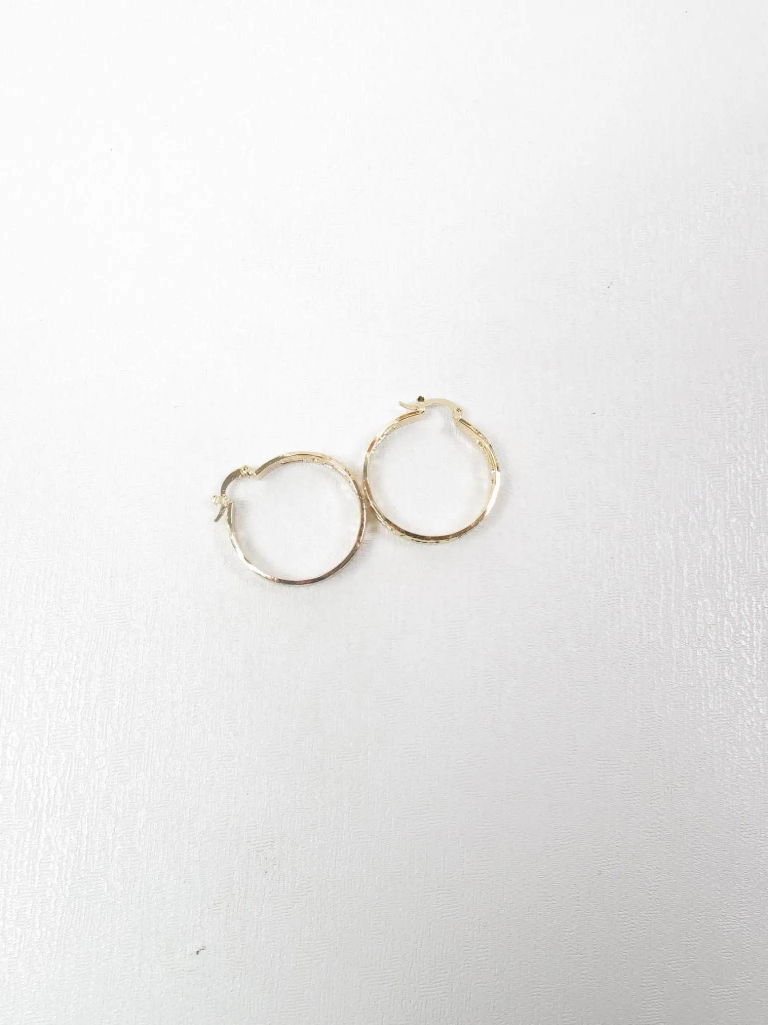 Gold Plated Hoop Earrings Greek Key Style