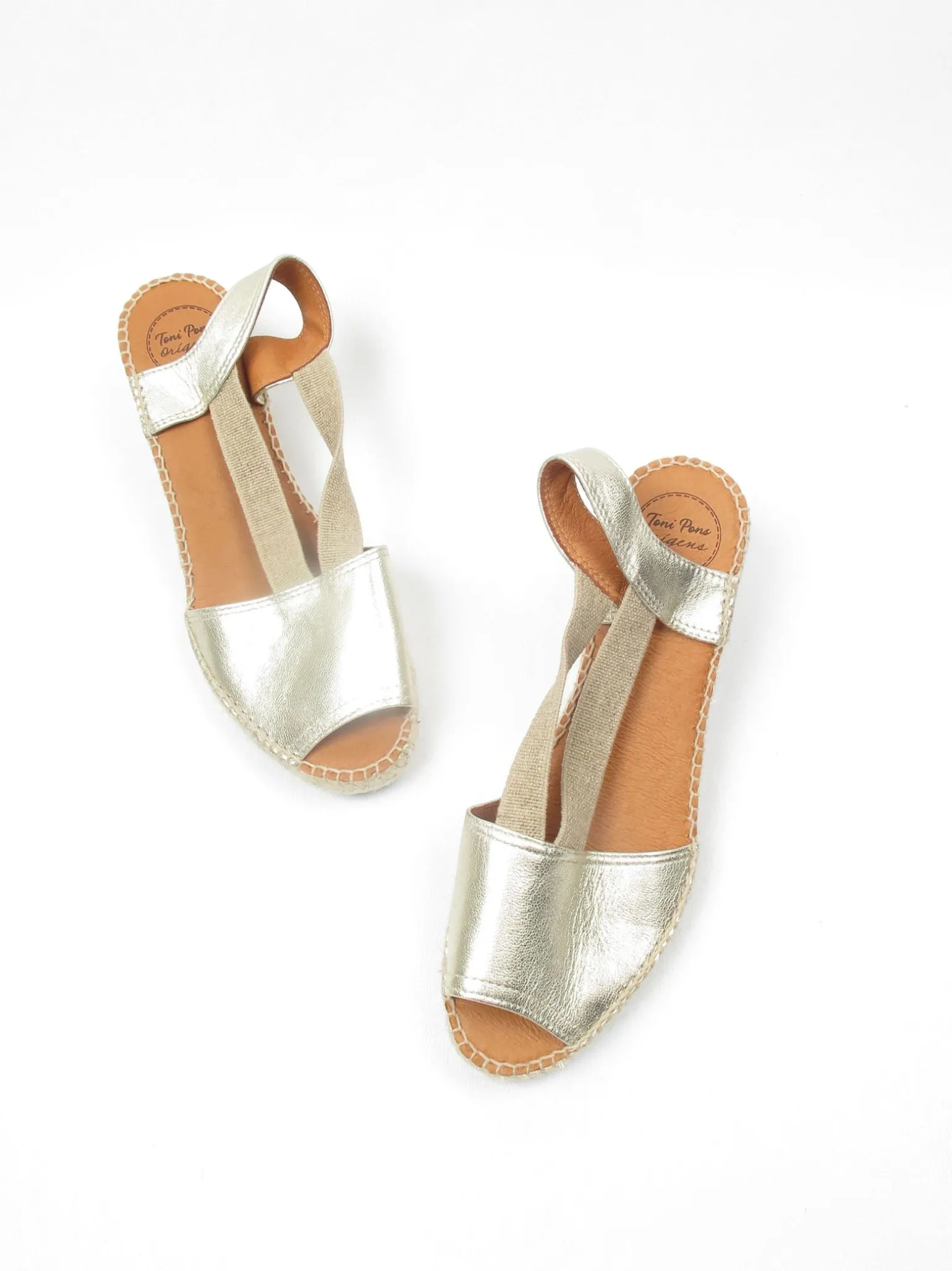 Gold Vintage Style Espadrilles 41/8