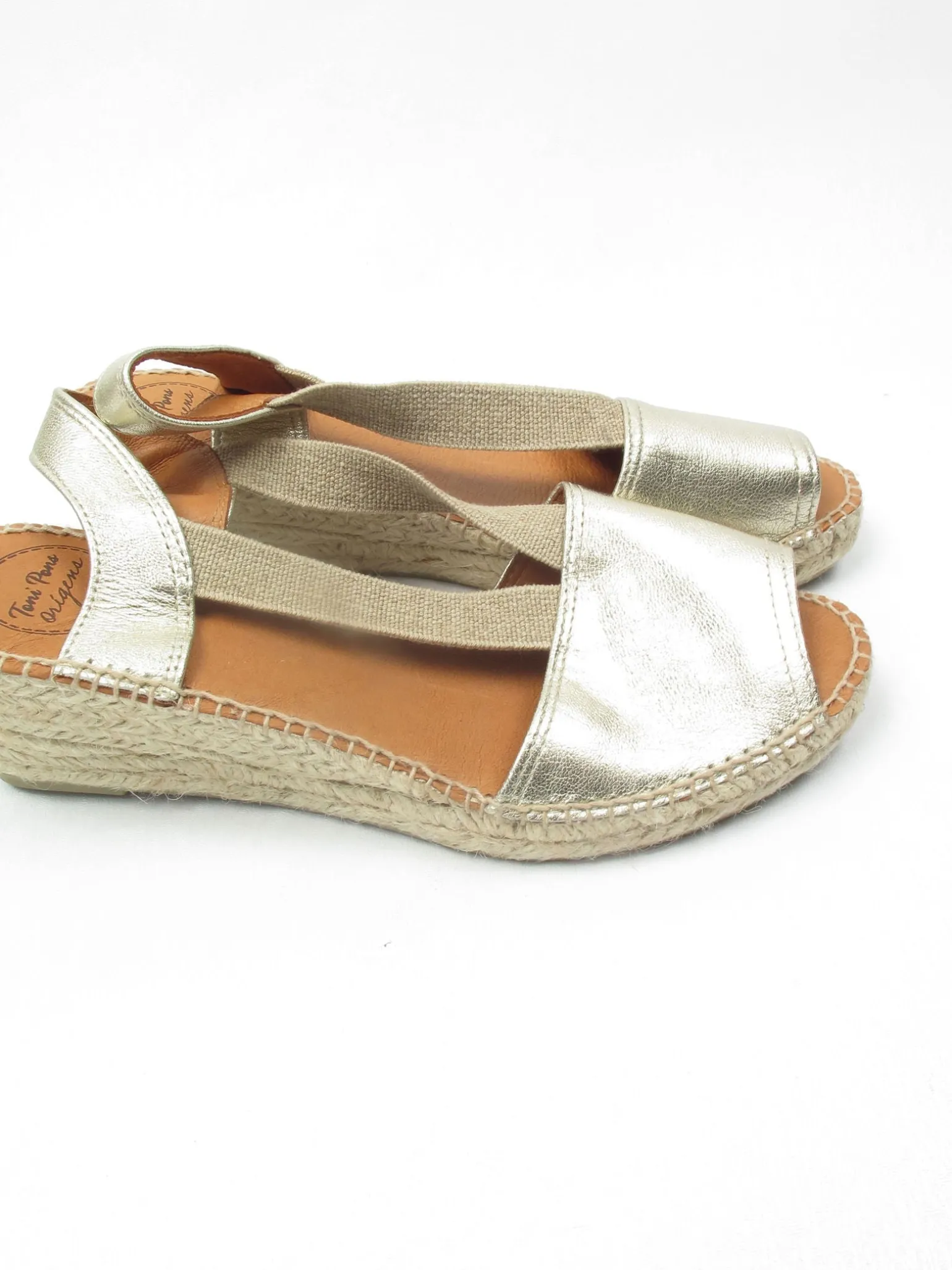 Gold Vintage Style Espadrilles 41/8