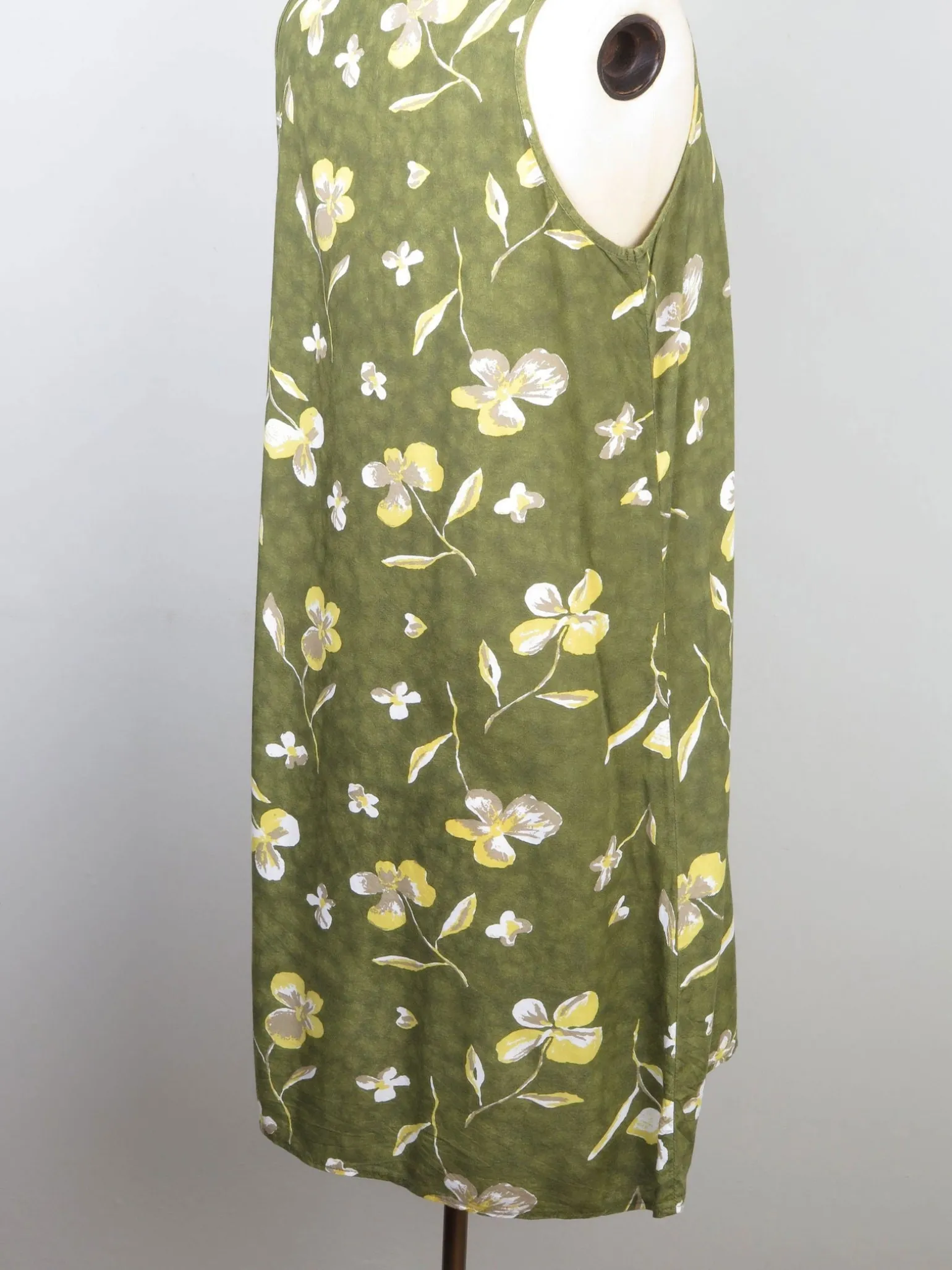 Green Vintage Printed Shift Dress 10/12