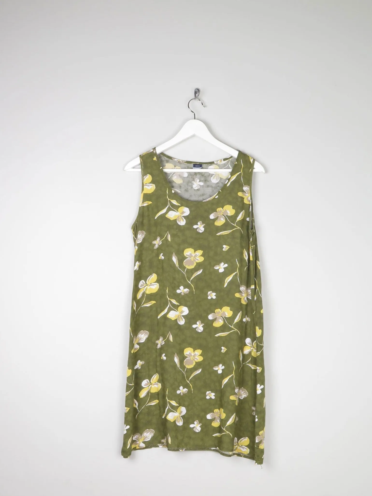 Green Vintage Printed Shift Dress 10/12