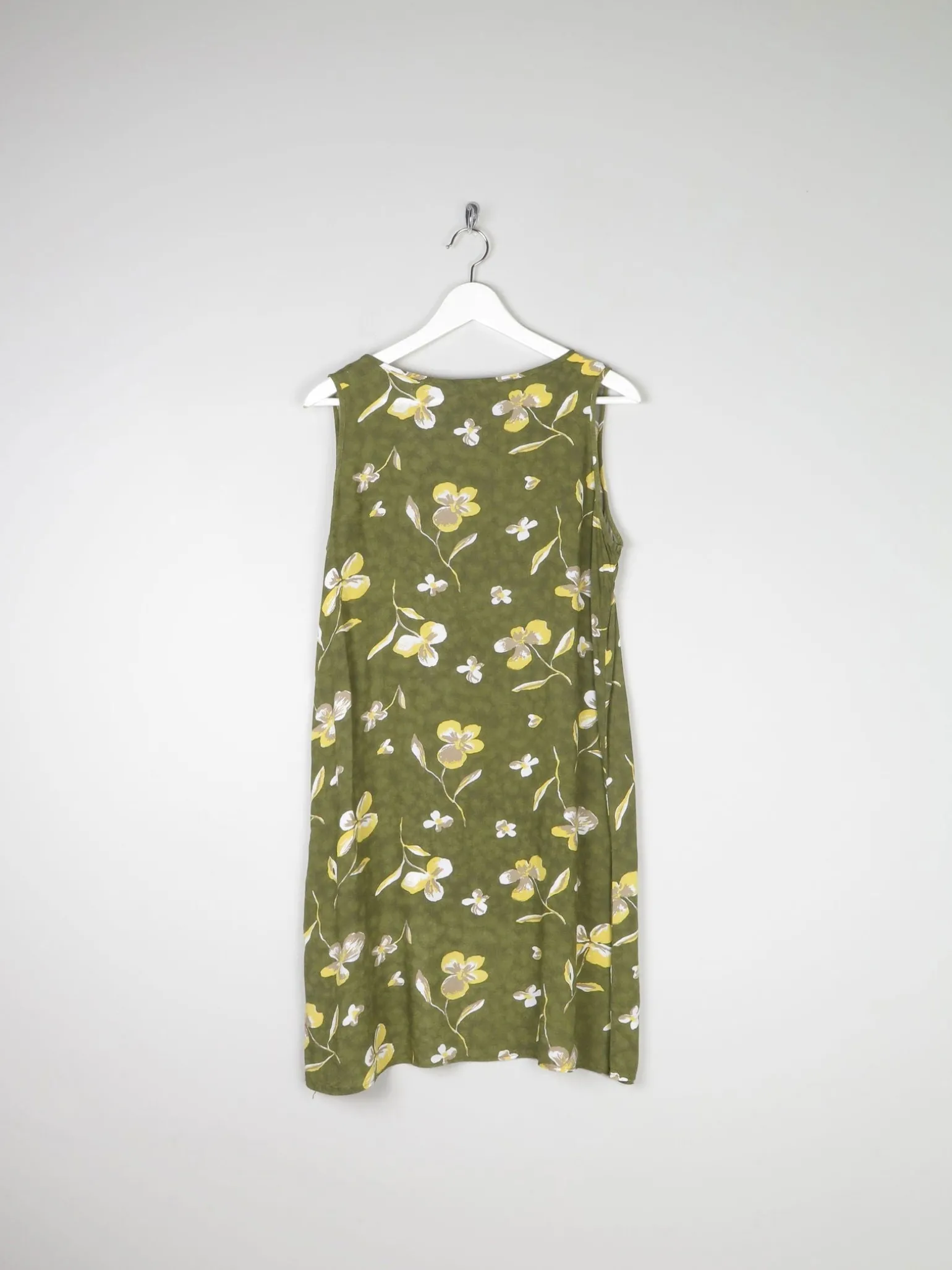 Green Vintage Printed Shift Dress 10/12