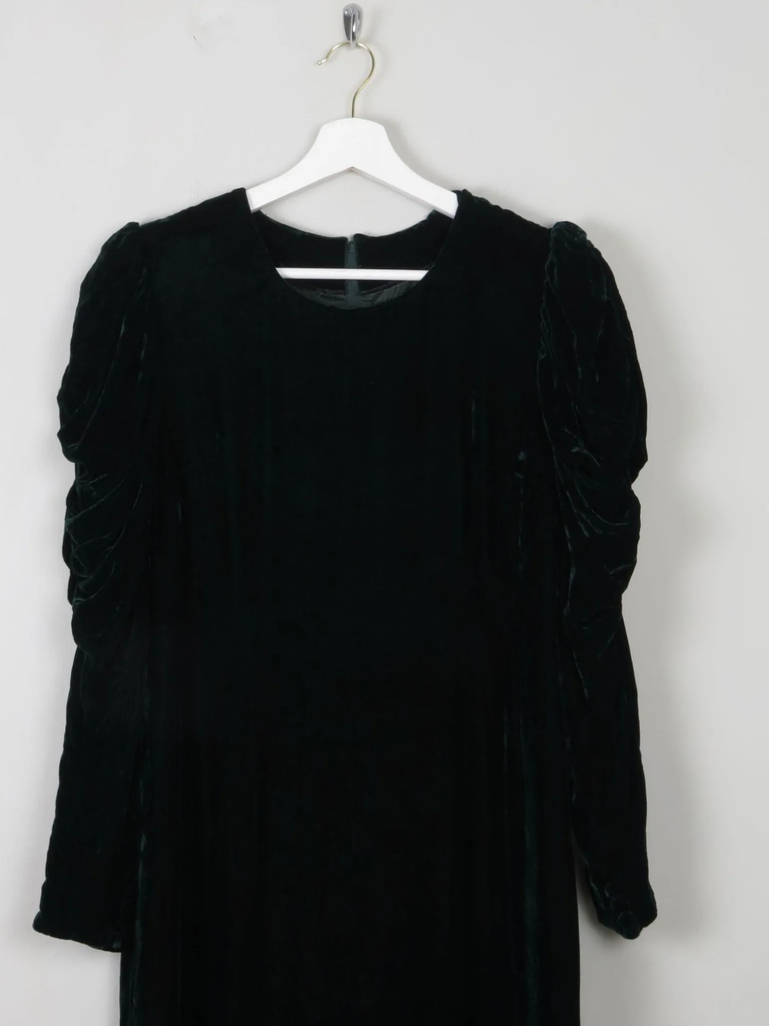 Green Vintage Velvet Dress S