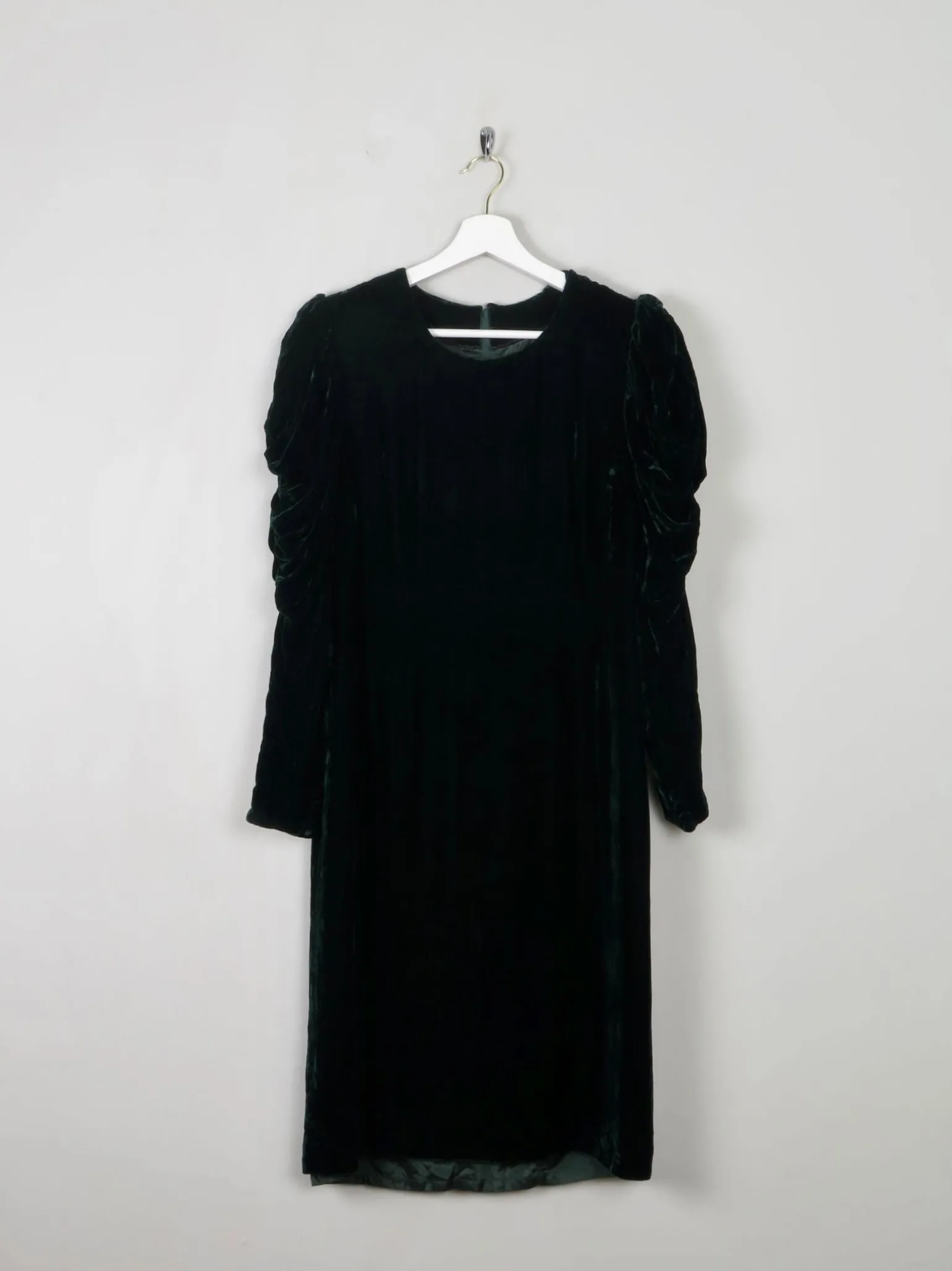 Green Vintage Velvet Dress S