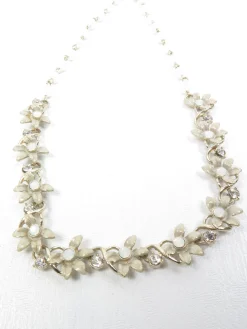 Grey & Silver Paste Vintage Style Necklace