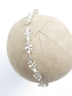 Hair Vine Silver Floral & Pearl