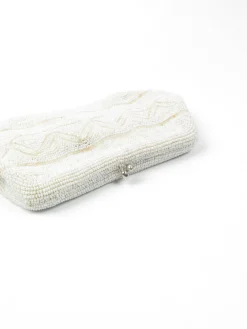 Ivory Vintage Beaded Clutch Bag