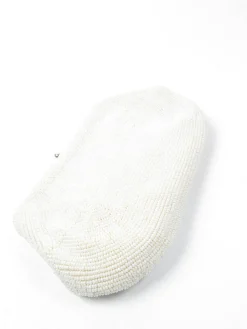 Ivory Vintage Beaded Clutch Bag