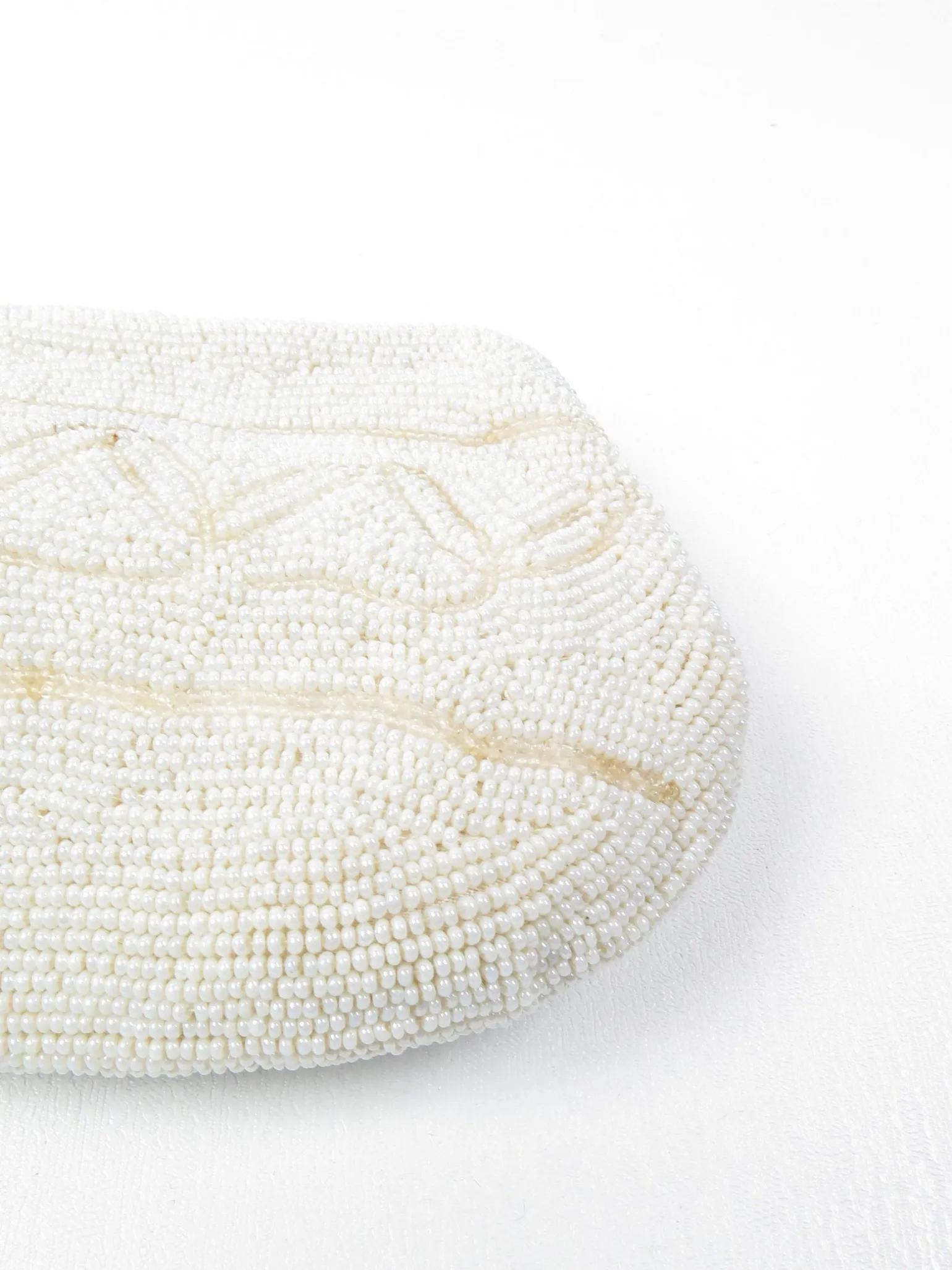 Ivory Vintage Beaded Clutch Bag